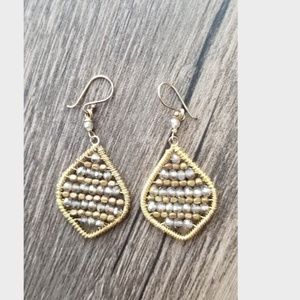 Gold Beaded Earrings